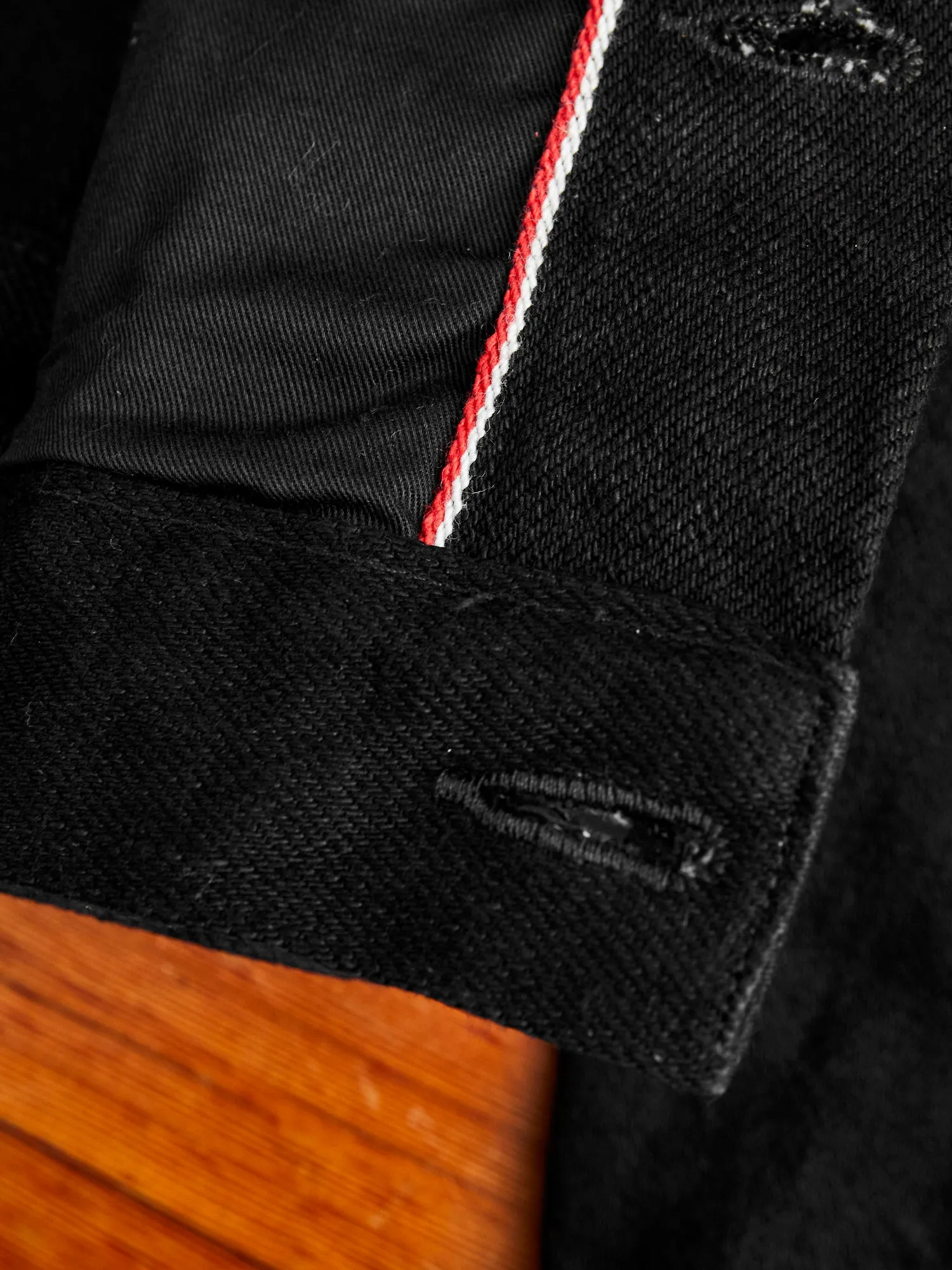 02527PRZ-BK "Secret Denim" 20oz Black Selvedge Denim Jacket