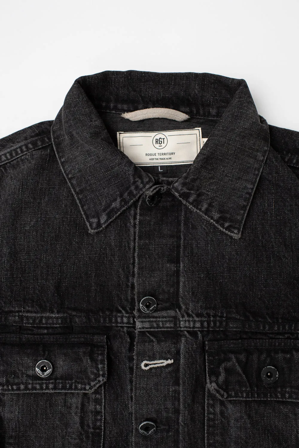 15oz - Stealth Wash Selvedge Denim Cruiser Jacket - Black