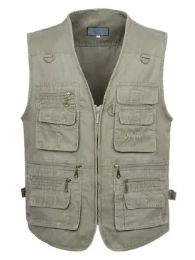 ASHORESHOP Mens Recreation Sport Utility Vest 16 Pockets 5XL 6XL 7XL