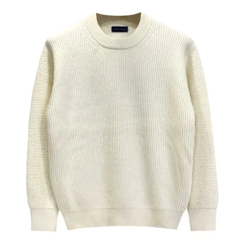 Autumn Fashion Knitted Woolen Thick Round Neck Pullover Sweater for men