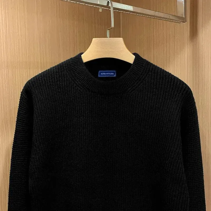 Autumn Fashion Knitted Woolen Thick Round Neck Pullover Sweater for men