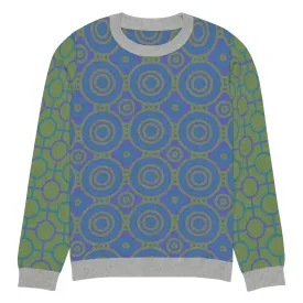 Aventurine Green Calypso Swirl Knitted Crewneck Sweater