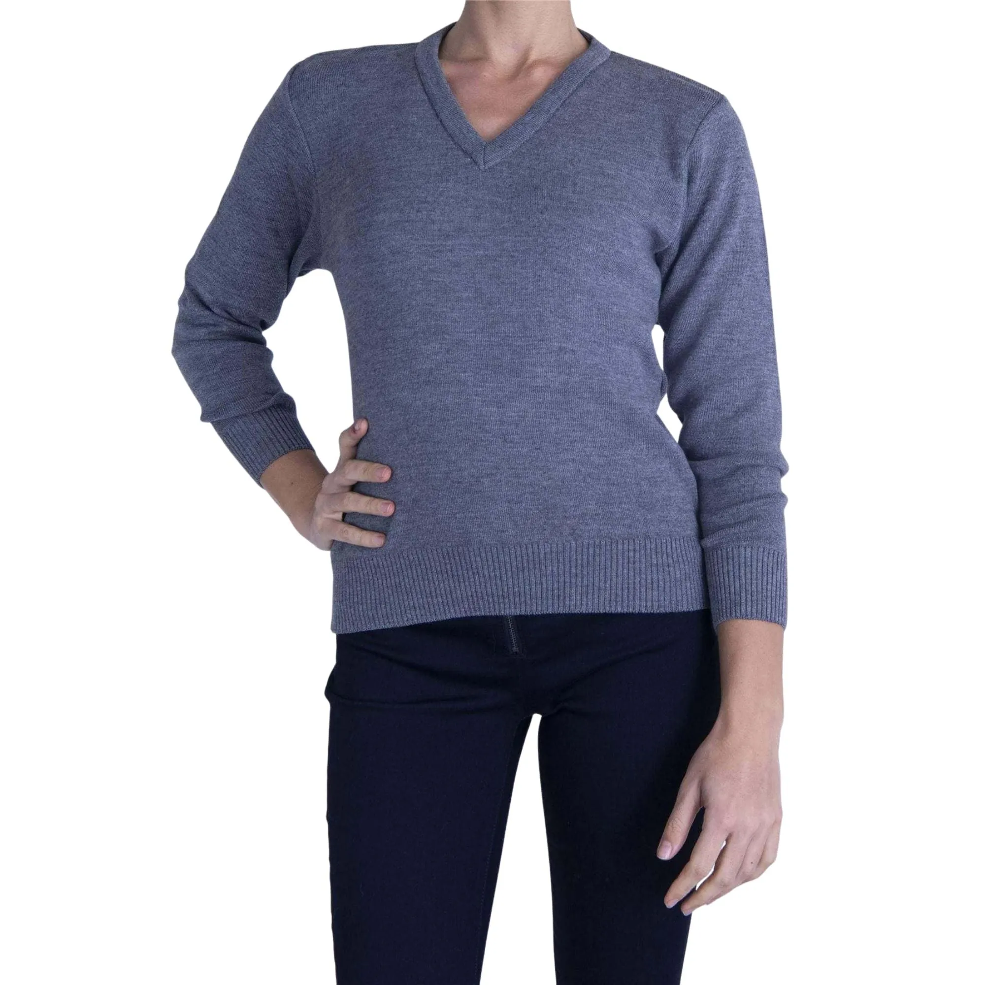 Balmoral Women V-Neck Wool Mix Teflon Coated Ladies Jumper 9 Colours