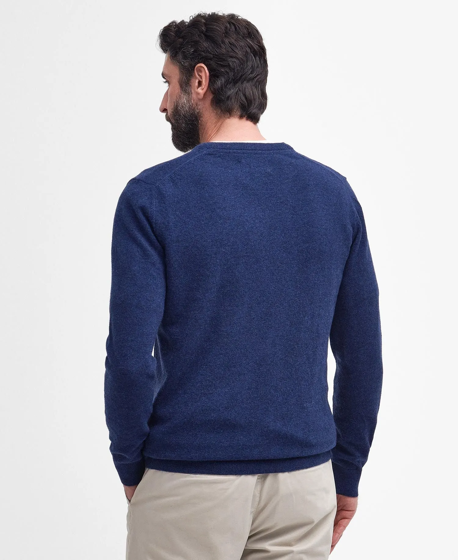 Barbour - Essential V-Neck Sweatshirt, Deep,Blue