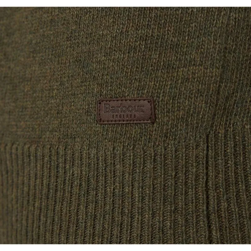 Barbour Nelson Essential Lambswool Crew Neck Mens Jumper - Seaweed