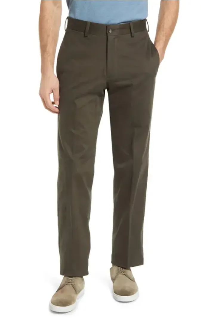 Charleston Khakis Stretch Sateen<br>Flat Front<br>Regular Rise