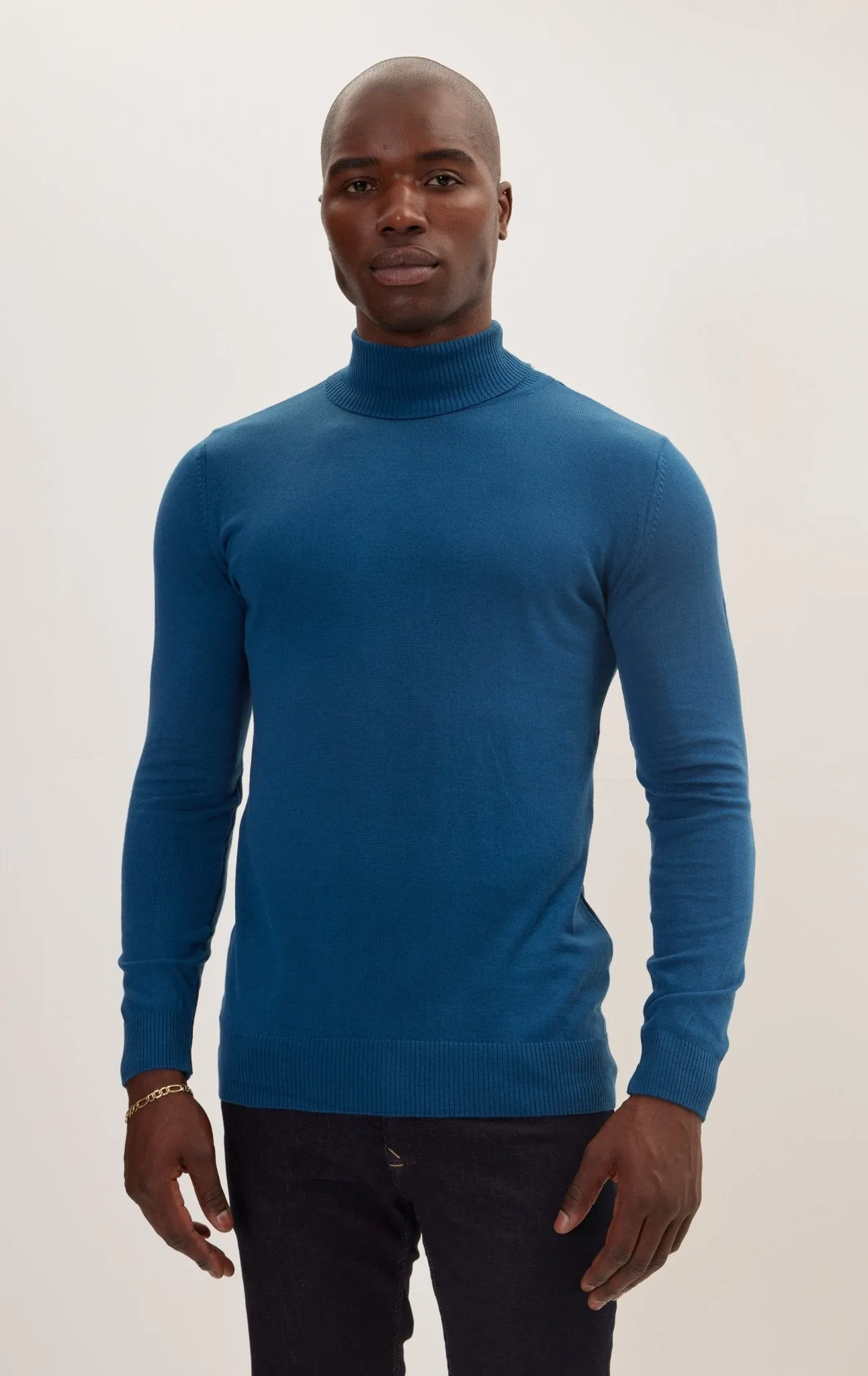 Classic Roll Neck Sweater - Indigo