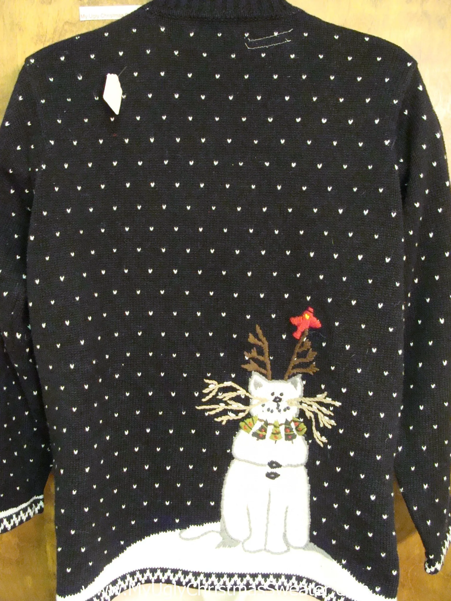 Crazy Cat Lady Ugly Christmas Sweater with Lights