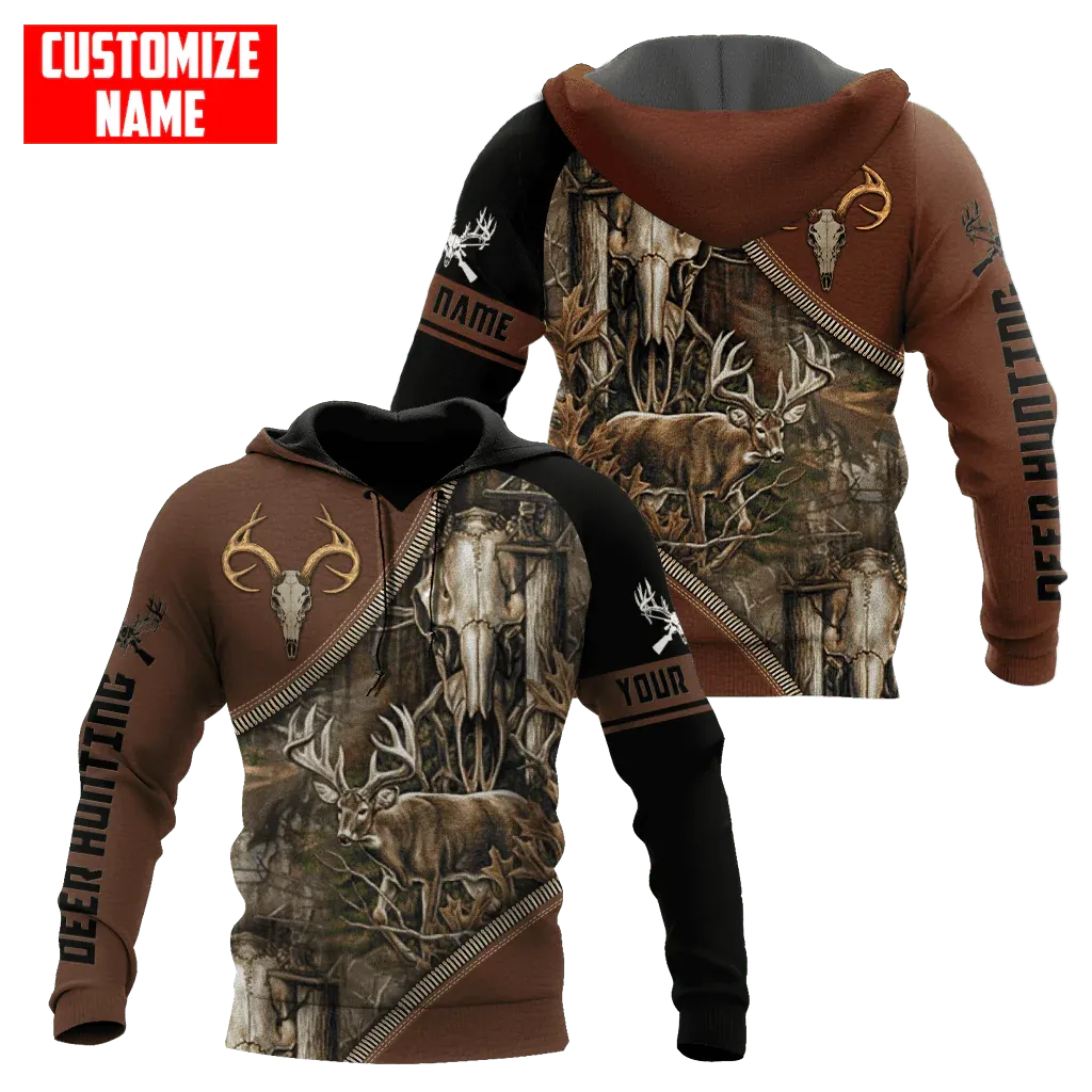 Custom Name Hunterholic 3D Hoodies For Men And Women, Hunting Hoodie For Dad Husband