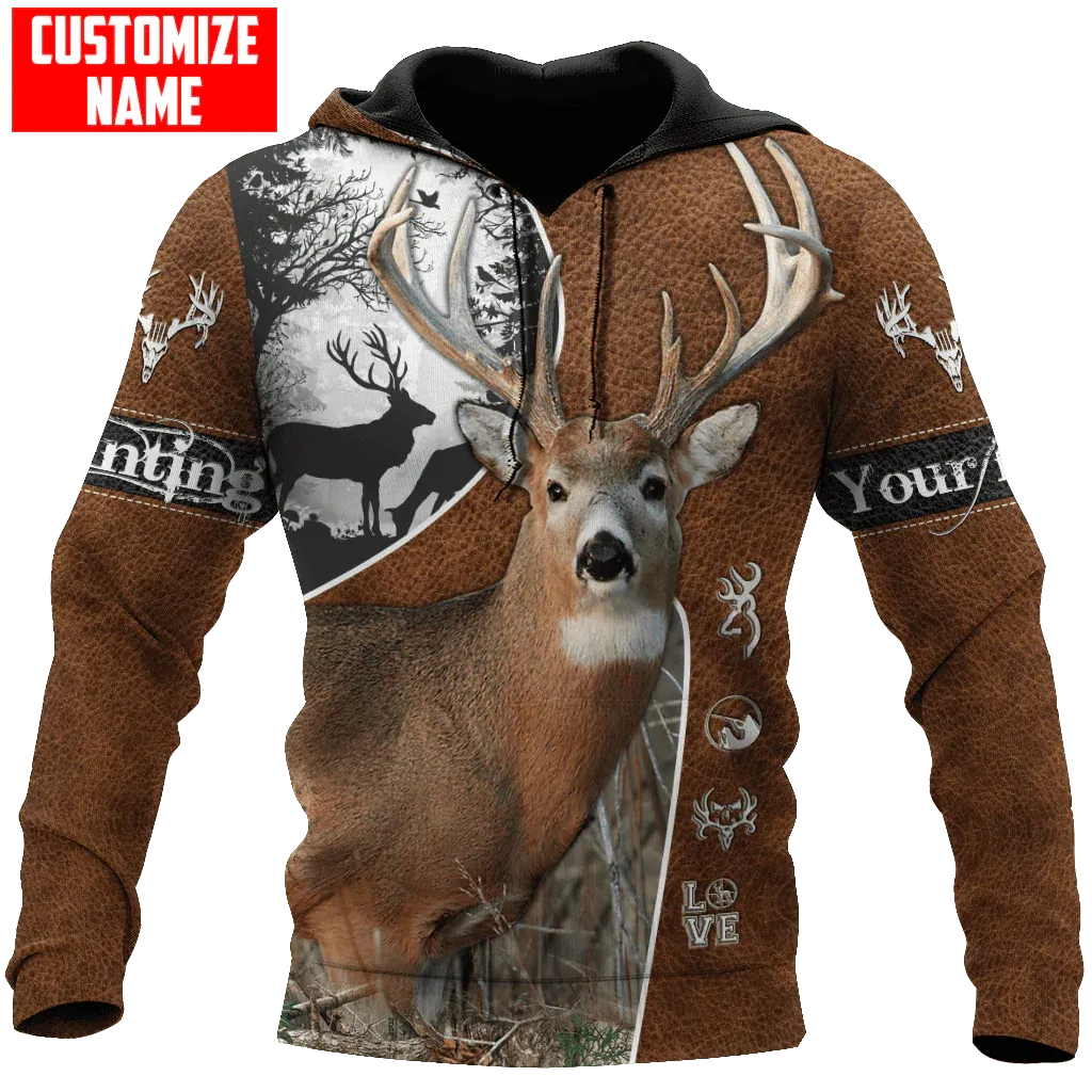 Custom Name Hunterholic 3D Hoodies For Men And Women, Hunting Hoodie For Dad Husband