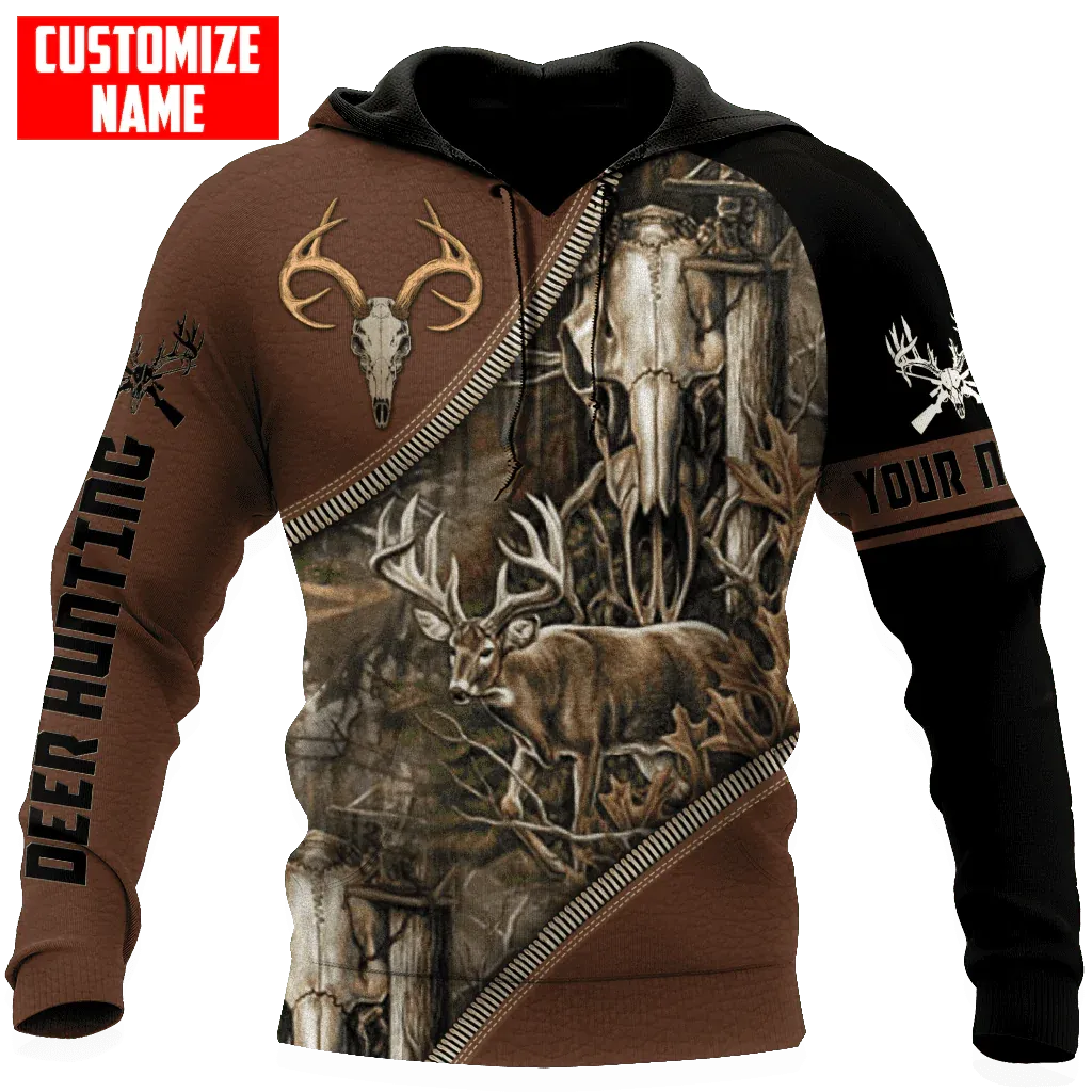 Custom Name Hunterholic 3D Hoodies For Men And Women, Hunting Hoodie For Dad Husband