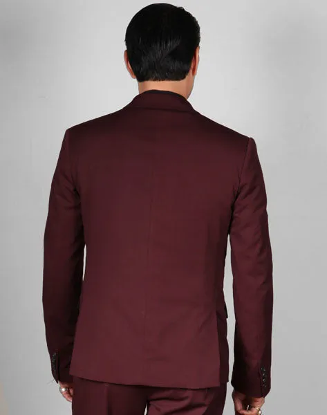 DAYTON CUSTOM// I PARTY Tone on Tone- Burgundy Suiting - Men's Sport Coat - By Robert James