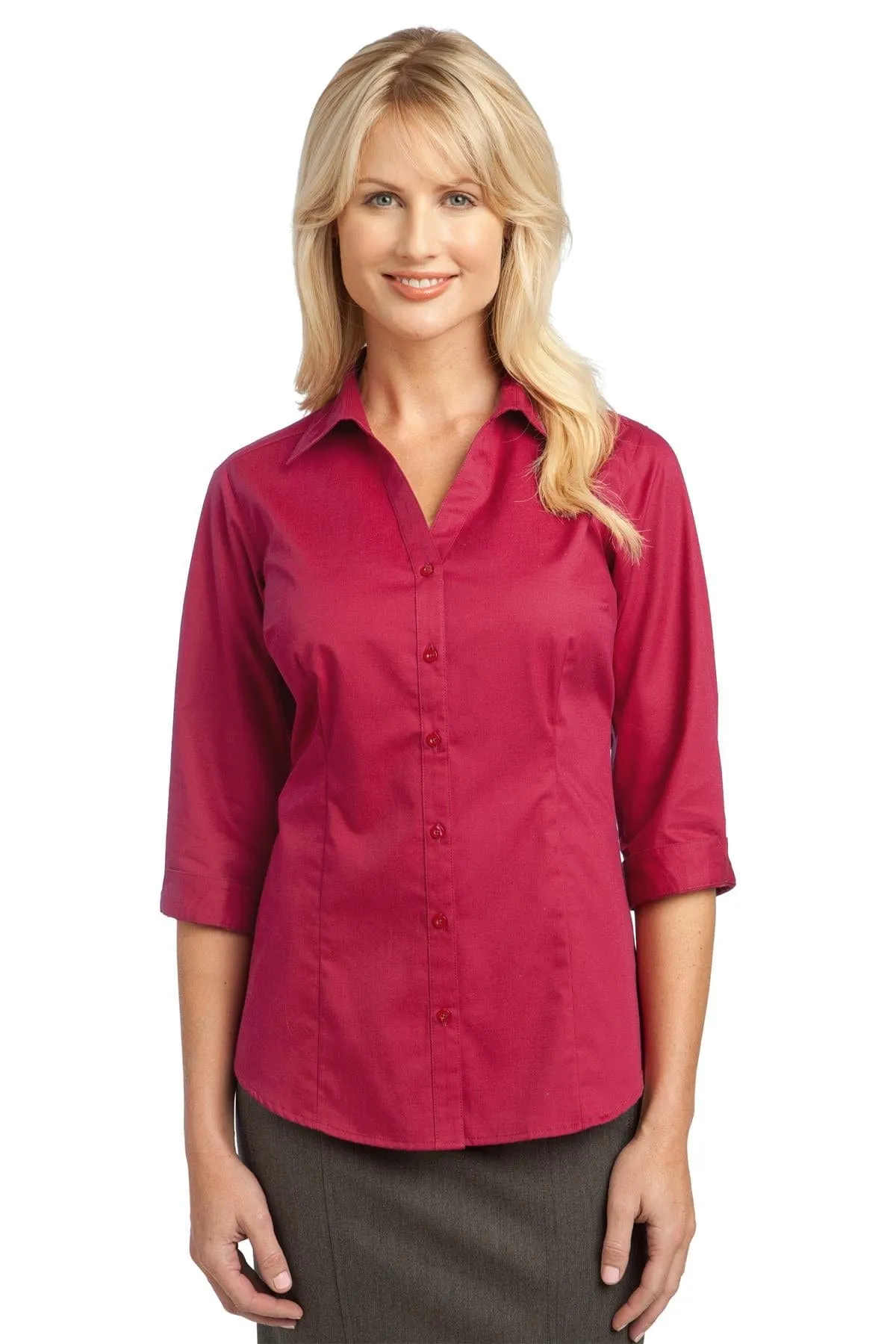 DISCONTINUED  Port Authority ®  Ladies 3/4-Sleeve Blouse. L6290