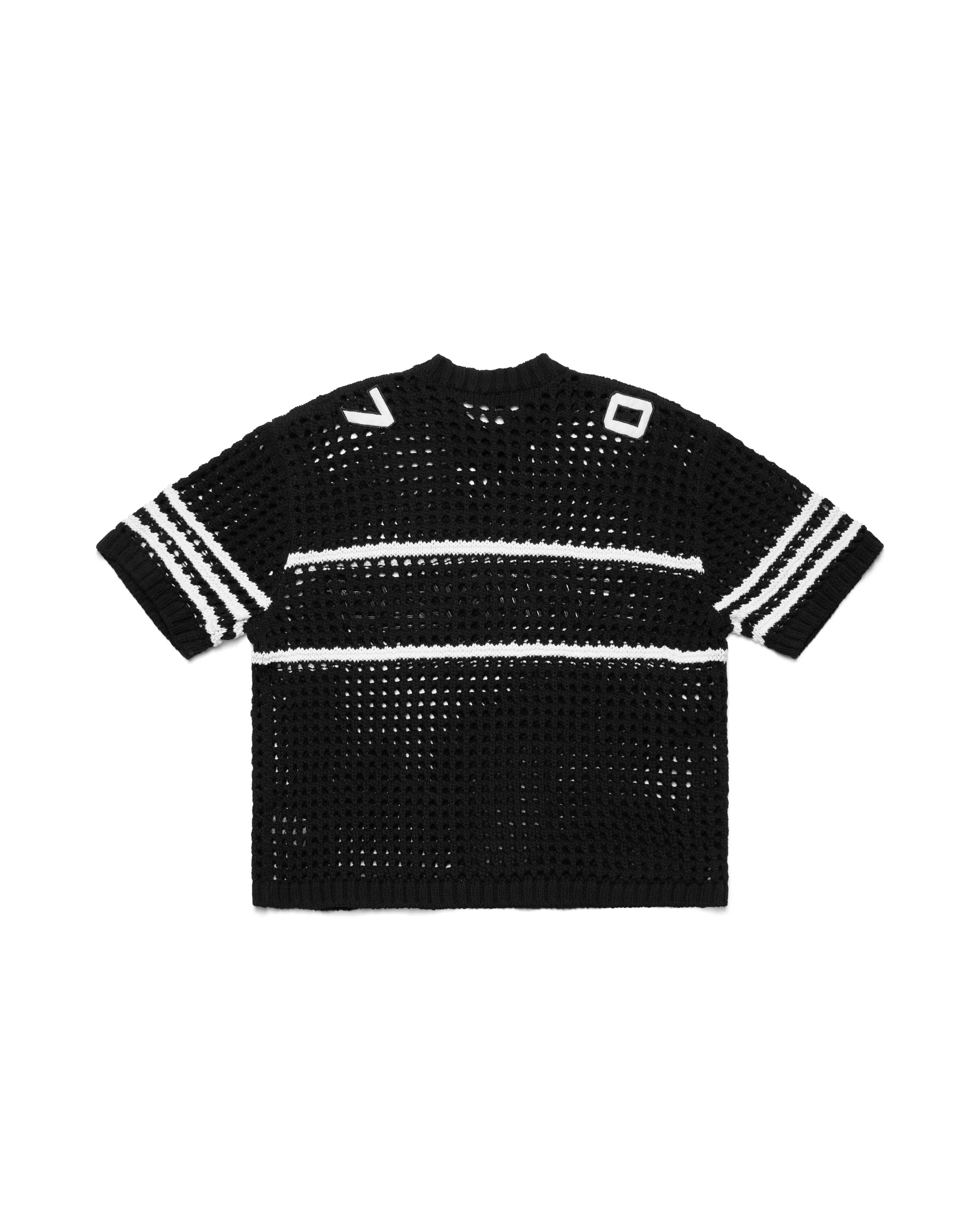 Futtobōru Crochet Knit Jersey Black