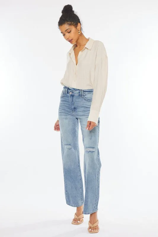 Hannah Wide Leg Straight Jeans