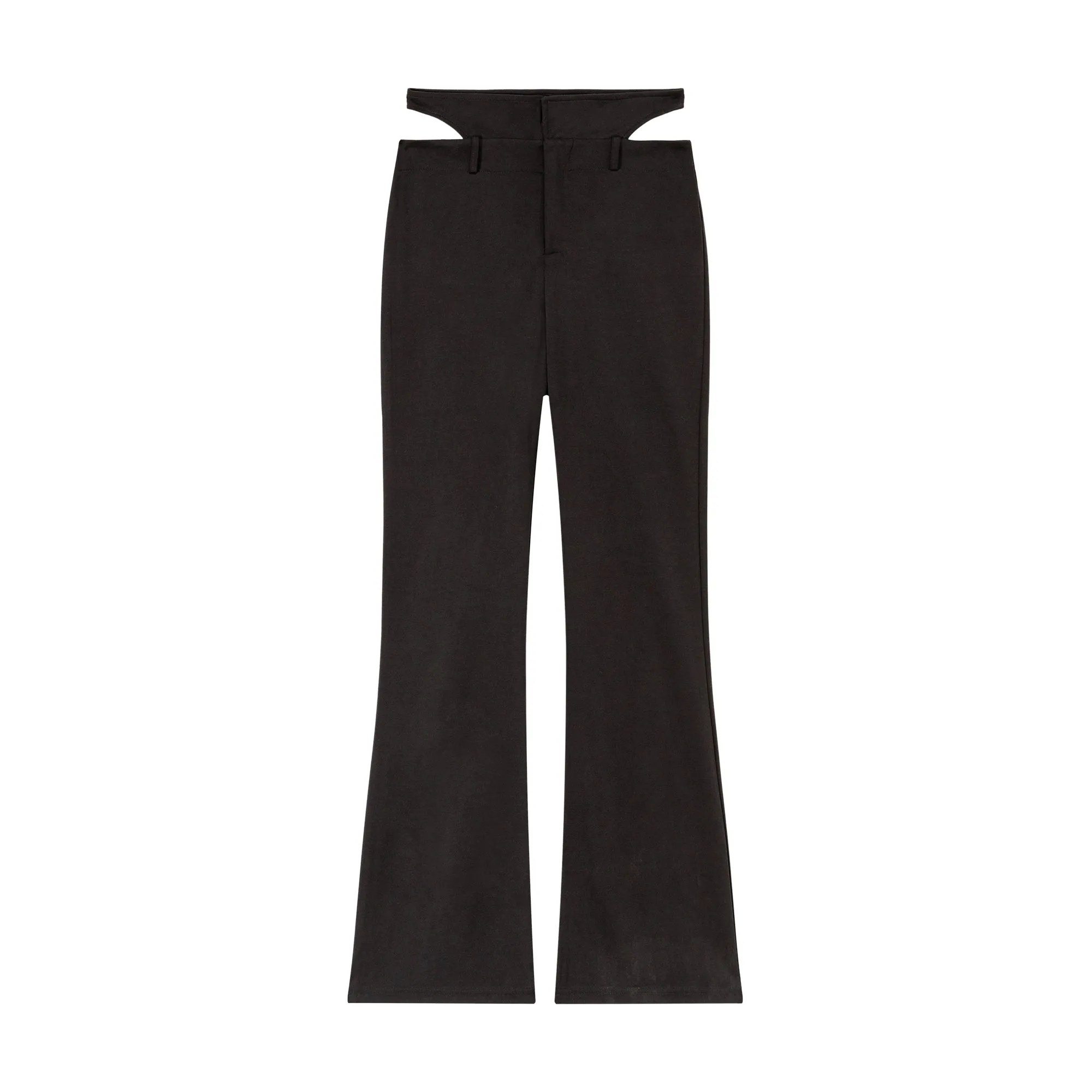 High Waisted Casual Slim Fit Side Cutouts Pants