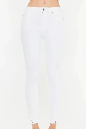 Kancan Split Detail White Skinnies KC8604WT