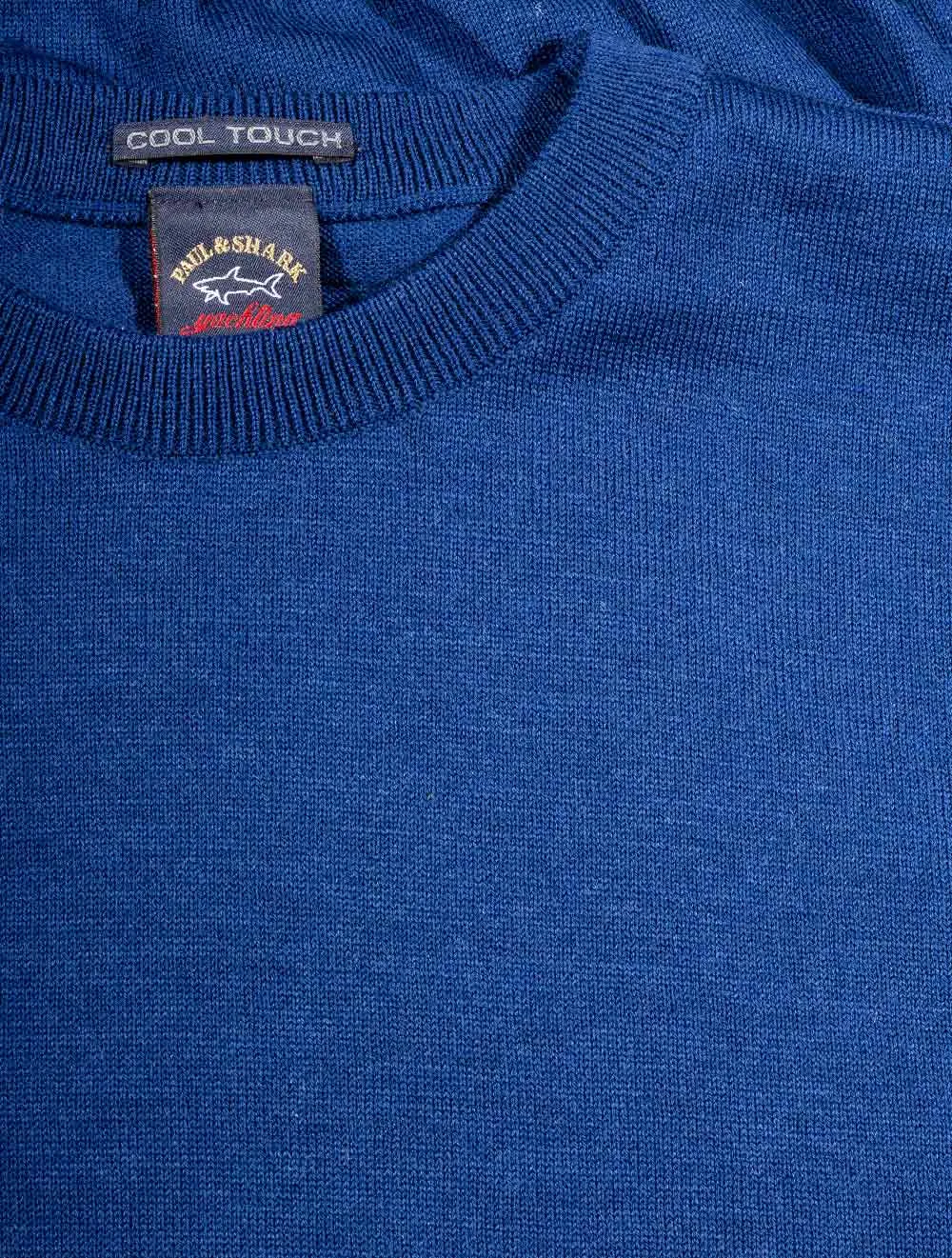 Knitted Round-neck Knitwear Blue