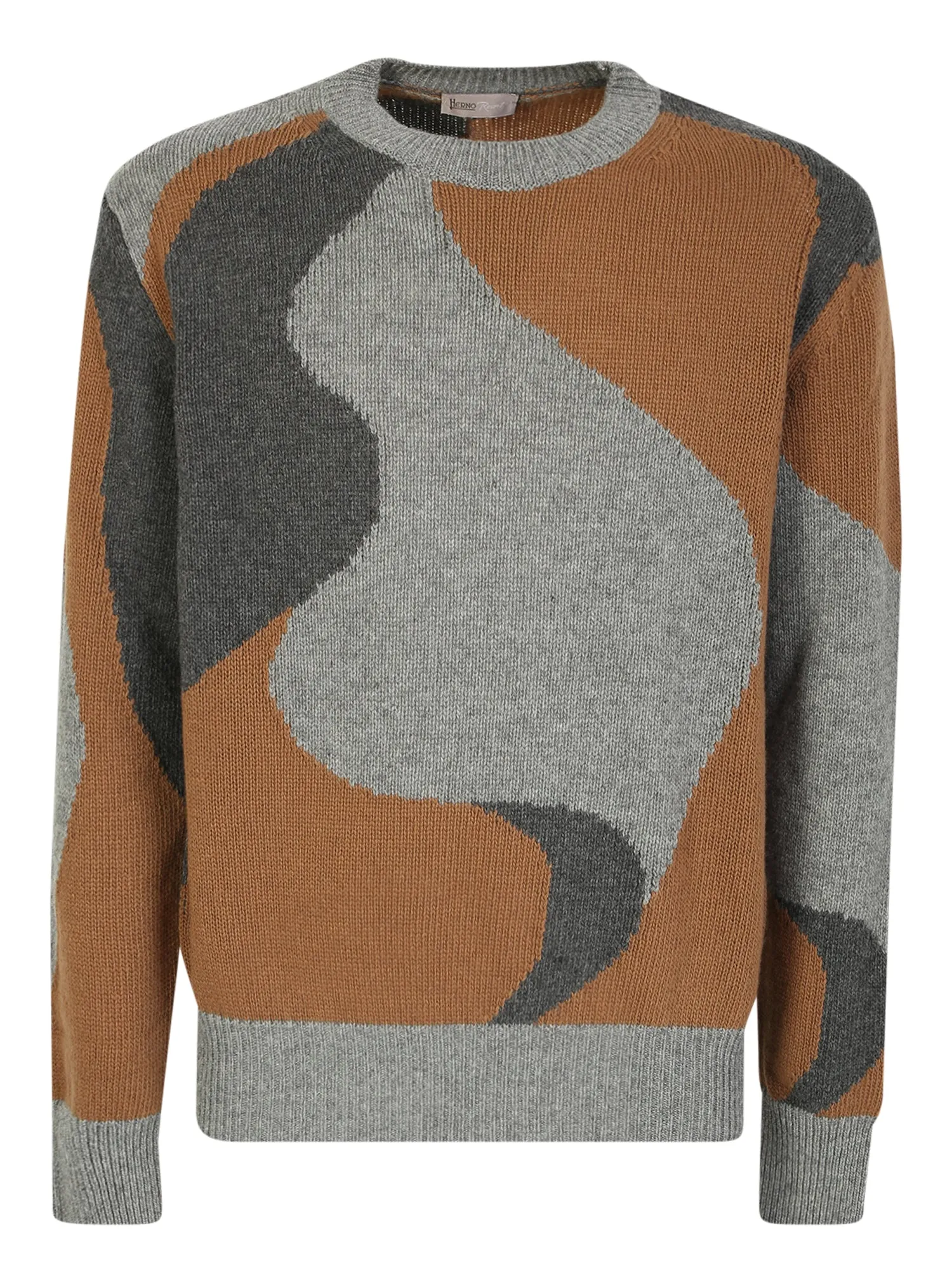 Knitted sweater with abstract motifs from Herno