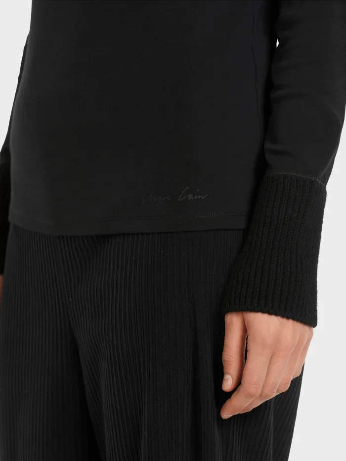 Marc Cain Collections Black Turtleneck Polo Neck Top VC 48.25 J71 COL 900