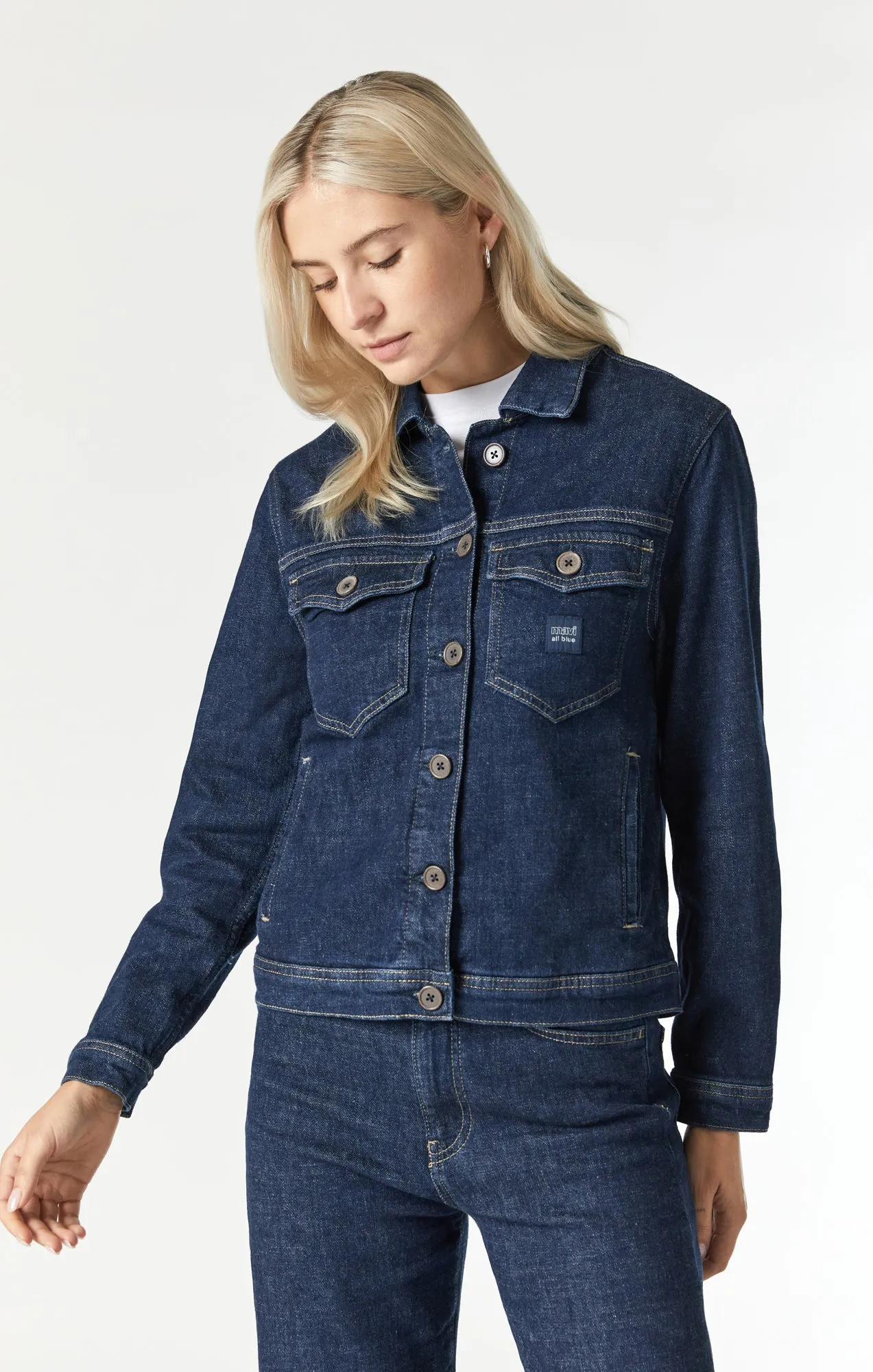 MELLIE DENIM JACKET IN DEEP HEMP