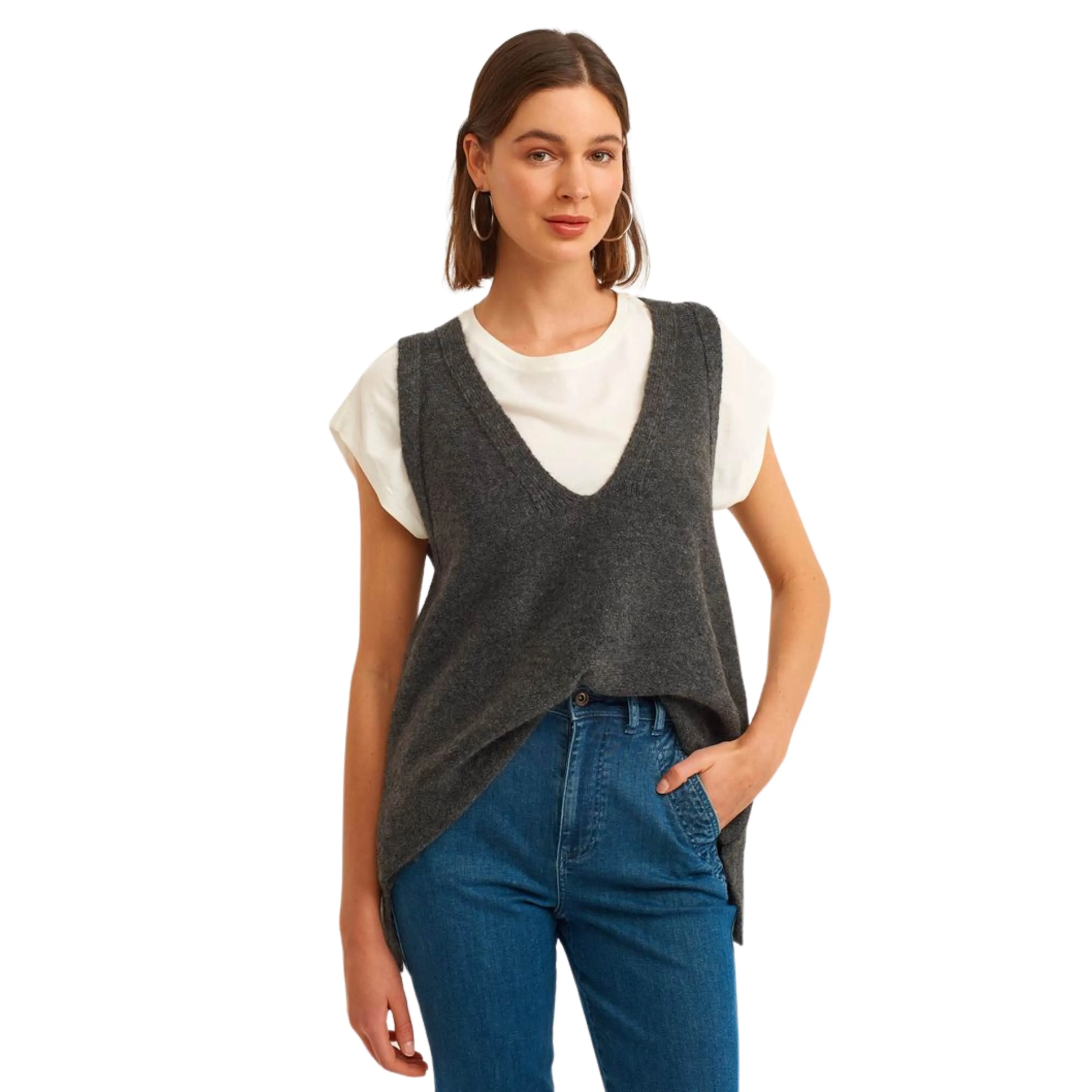 OXXO - V-neck Knitwear Pullover Vest