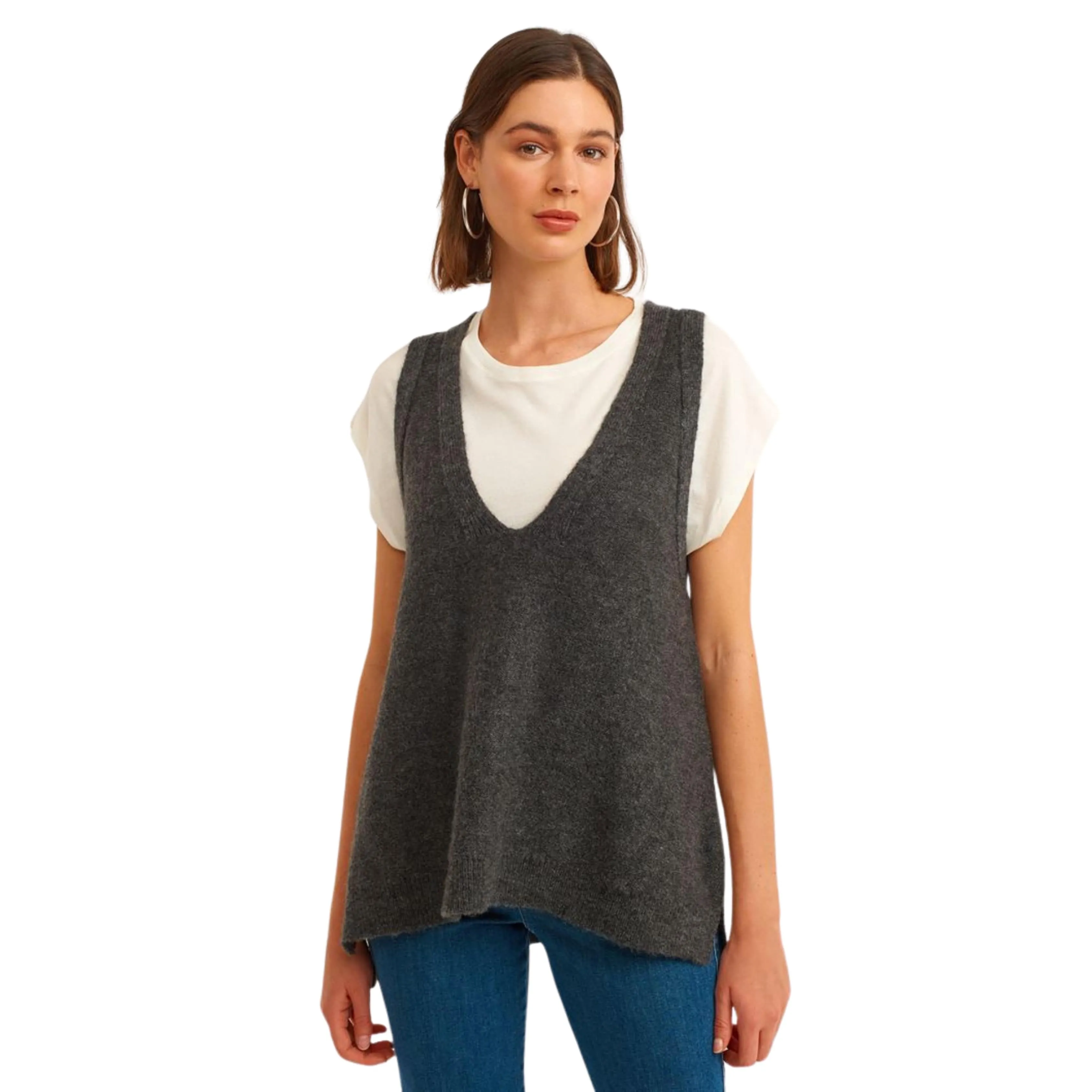 OXXO - V-neck Knitwear Pullover Vest