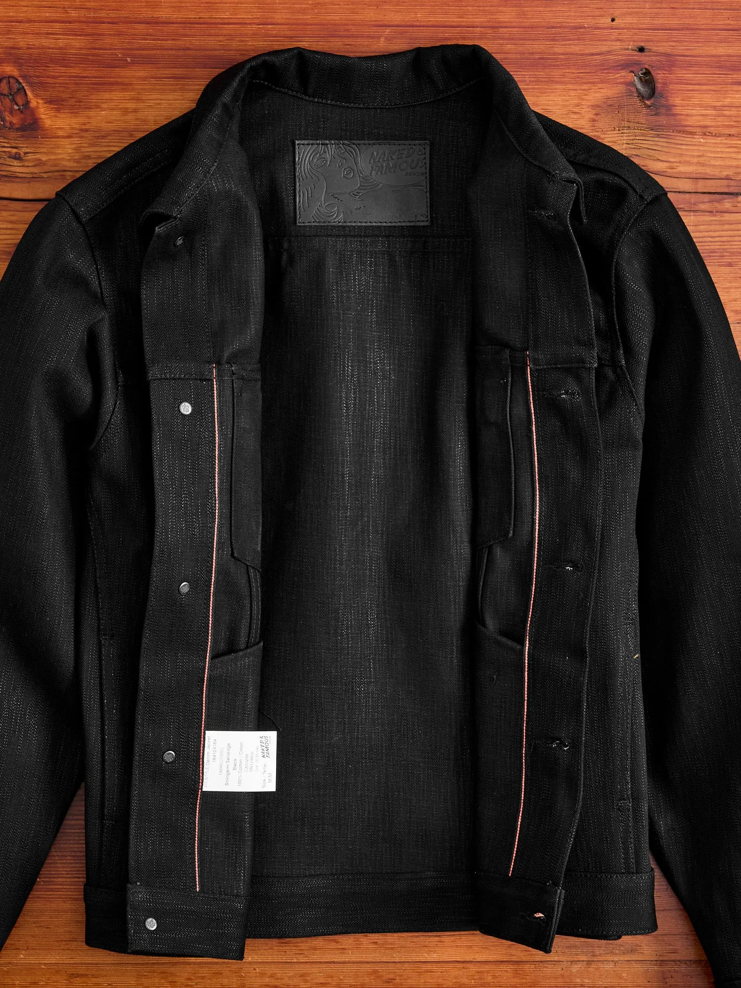 "Shinigami" 18oz Slub Selvedge Black Denim Jacket