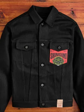 "Shinigami" 18oz Slub Selvedge Black Denim Jacket