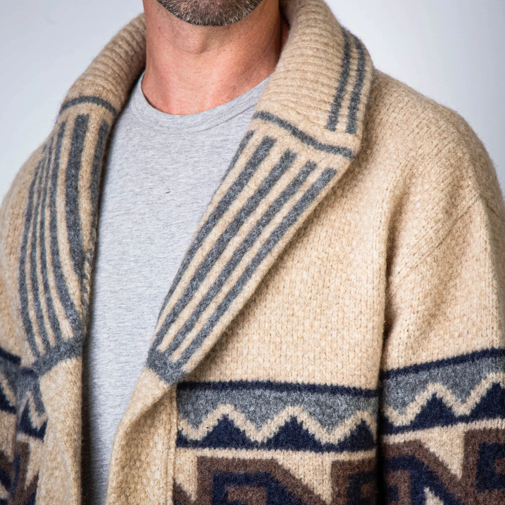 RAKKI CARDIGAN JULIEN SABBIA MEL. BEIGE