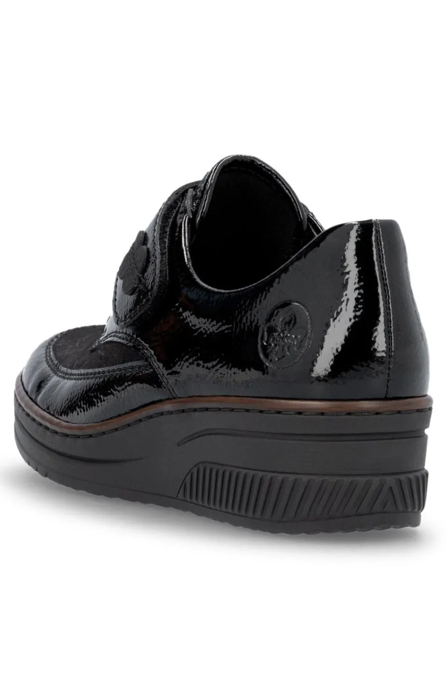 Rieker Velcro Strap Shoe Black