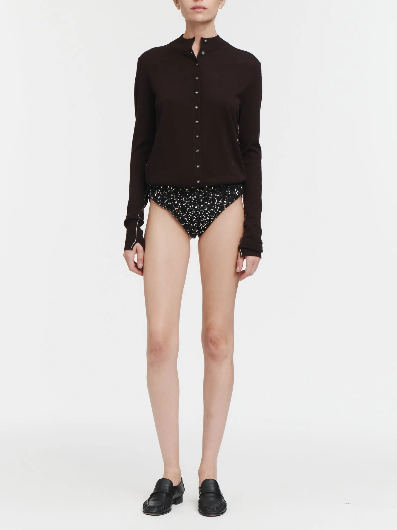 Sequin Knickers in Black Sequin