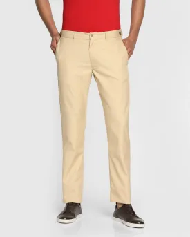 Slim Comfort B-95 Casual Beige Textured Khakis - Jeny