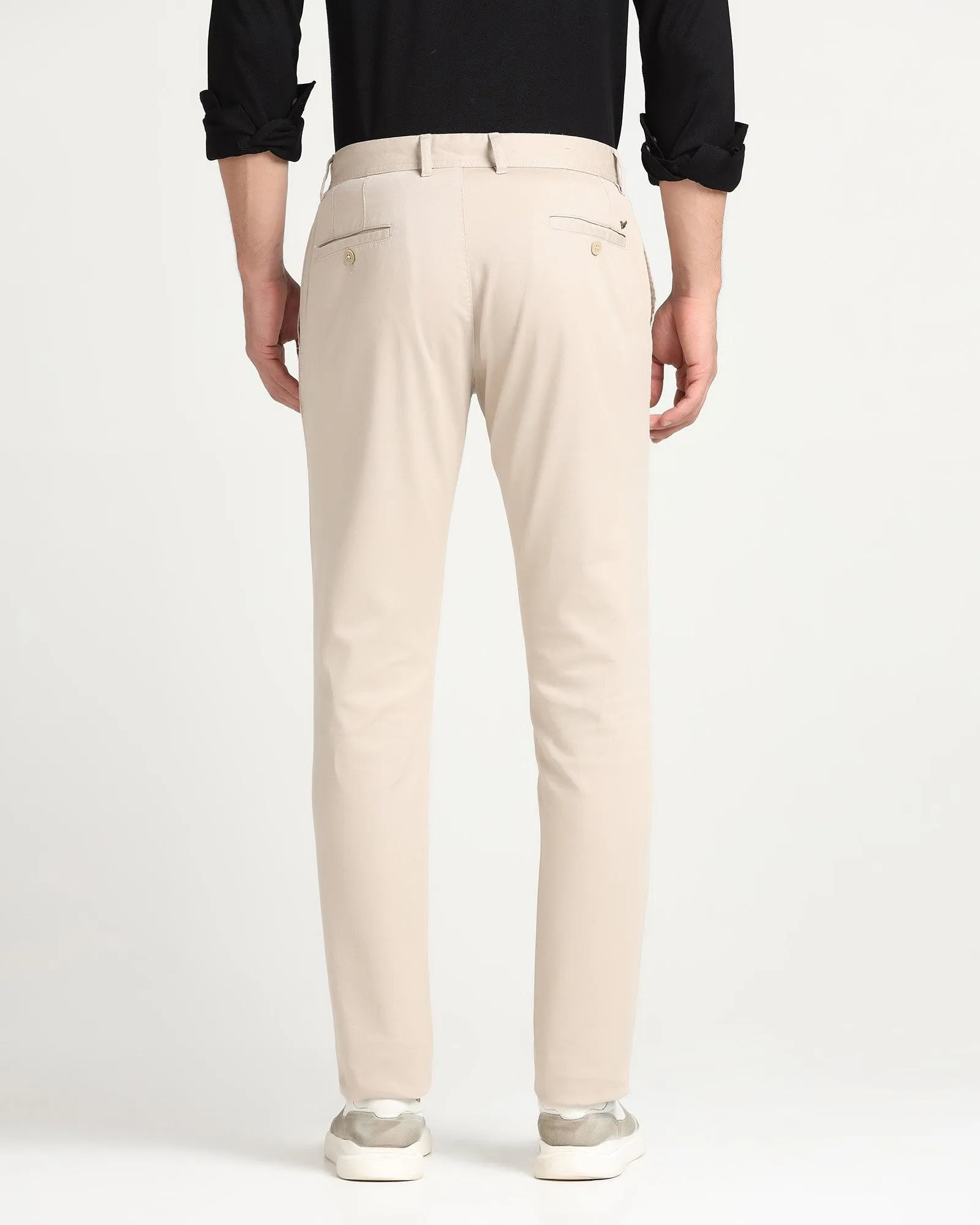 Slim Fit B-91 Casual Beige Textured Khakis - Nick