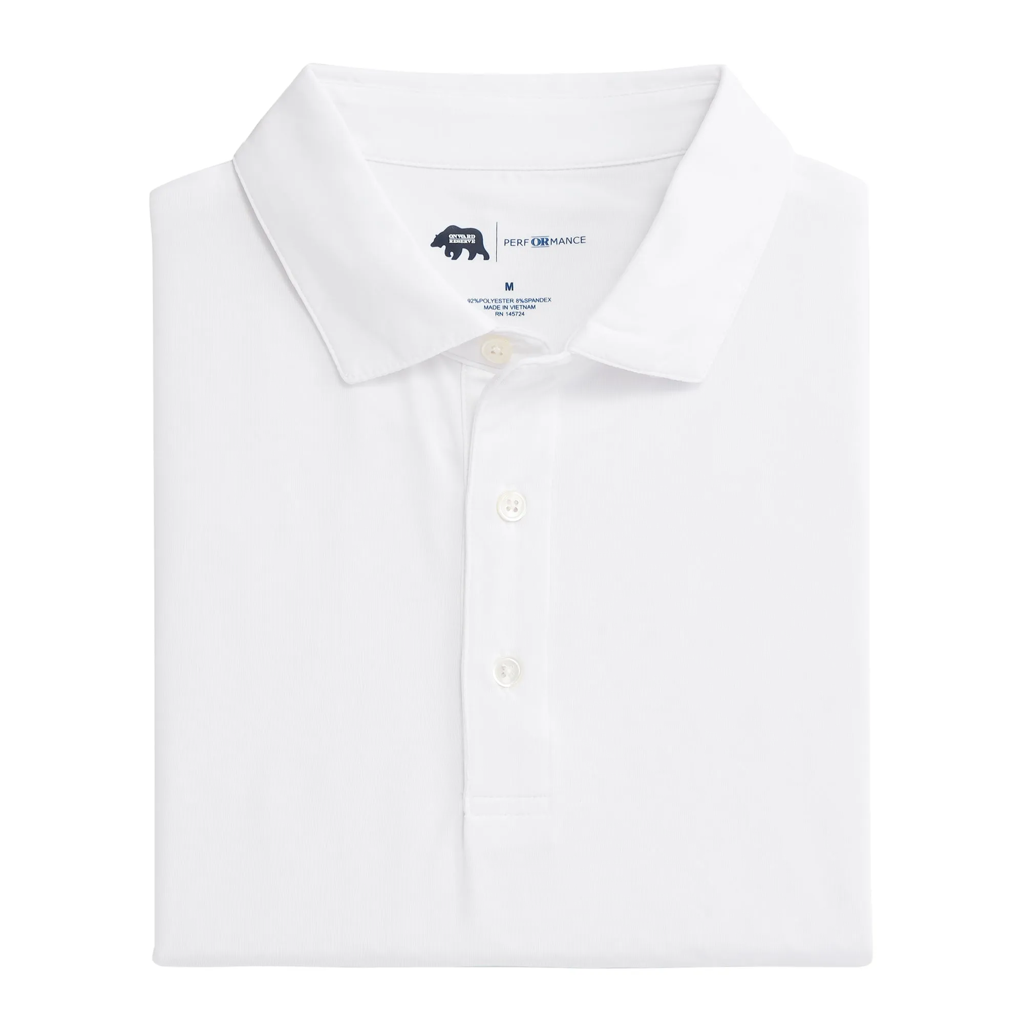 Solid Performance Polo - White