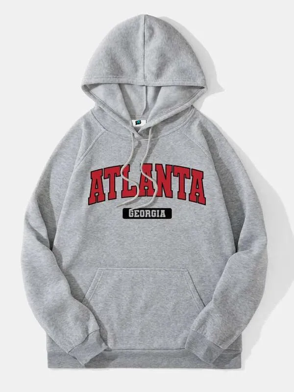 SXV  'ATLANTA’ Printed Cool Aesthetic Sweatshirt Hoodie