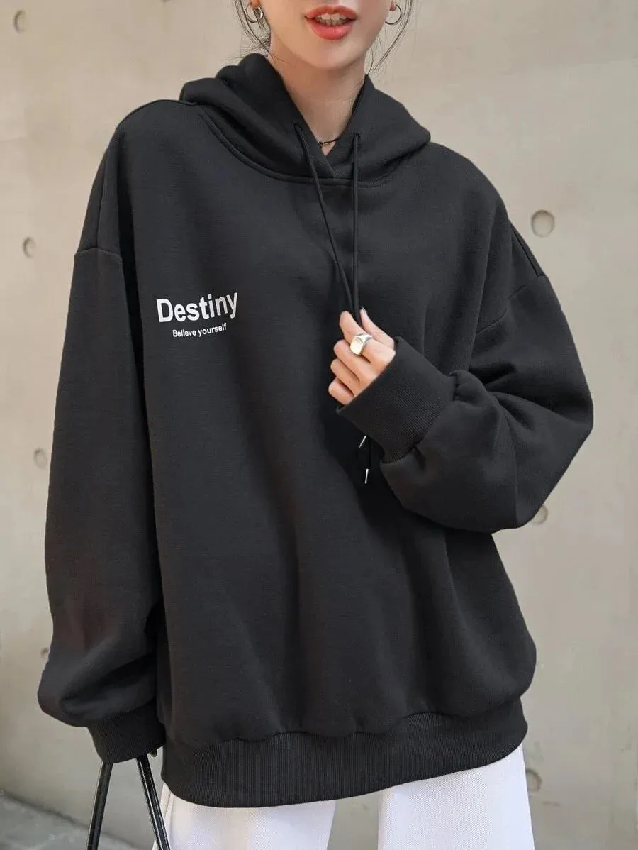 SXV  'DESTINY’ Printed Cool Aesthetic Sweatshirt Hoodie