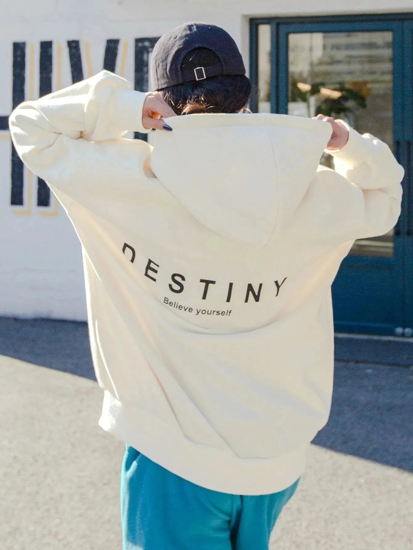 SXV  'DESTINY’ Printed Cool Aesthetic Sweatshirt Hoodie