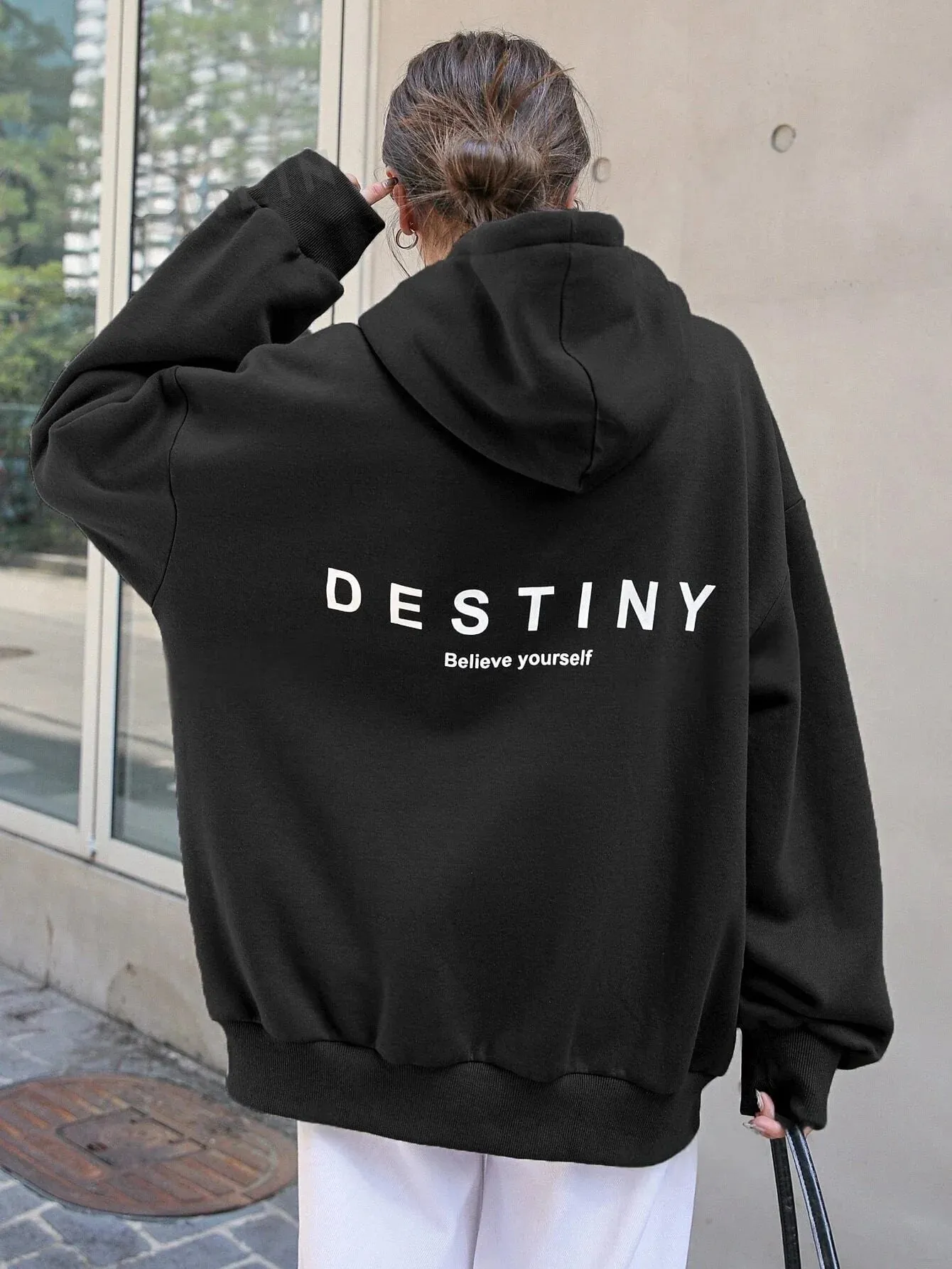 SXV  'DESTINY’ Printed Cool Aesthetic Sweatshirt Hoodie