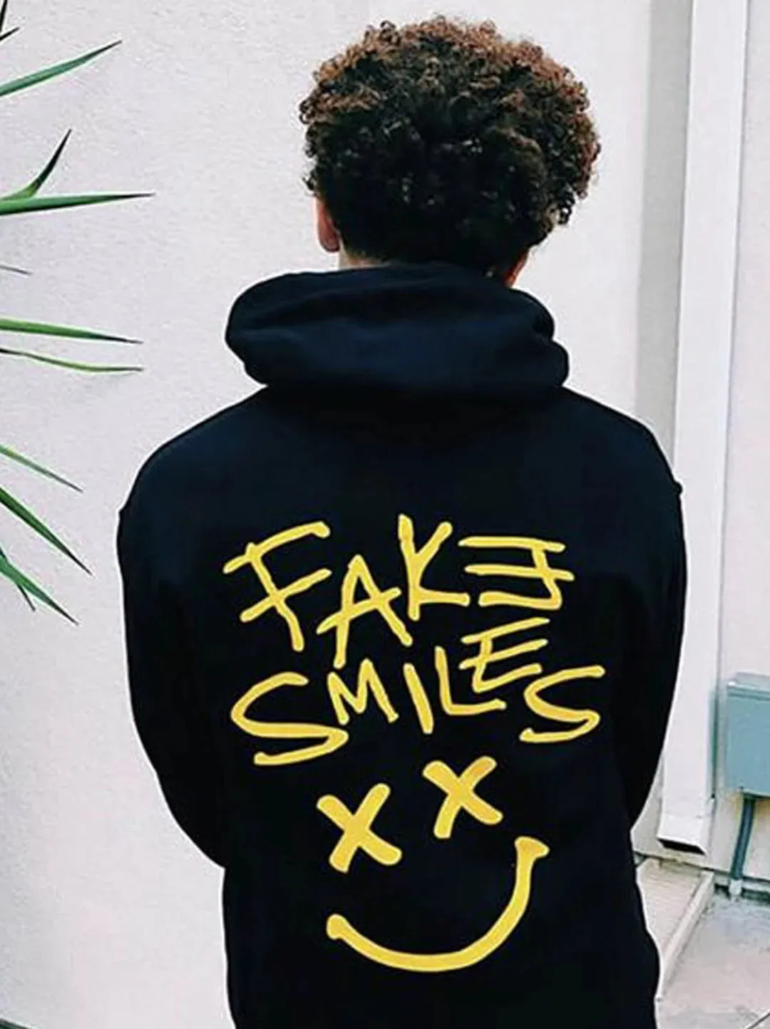 SXV  'Fake smiles’ Printed Cool Aesthetic Sweatshirt Hoodie