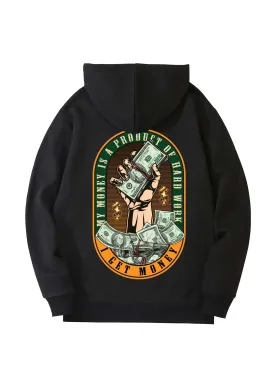 SXV  'I GET MONEY’ Printed Cool Aesthetic Sweatshirt Hoodie