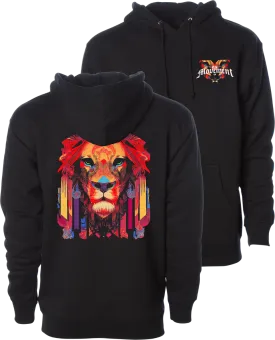 Technicolored Lion Pullover Hoodie (Black)