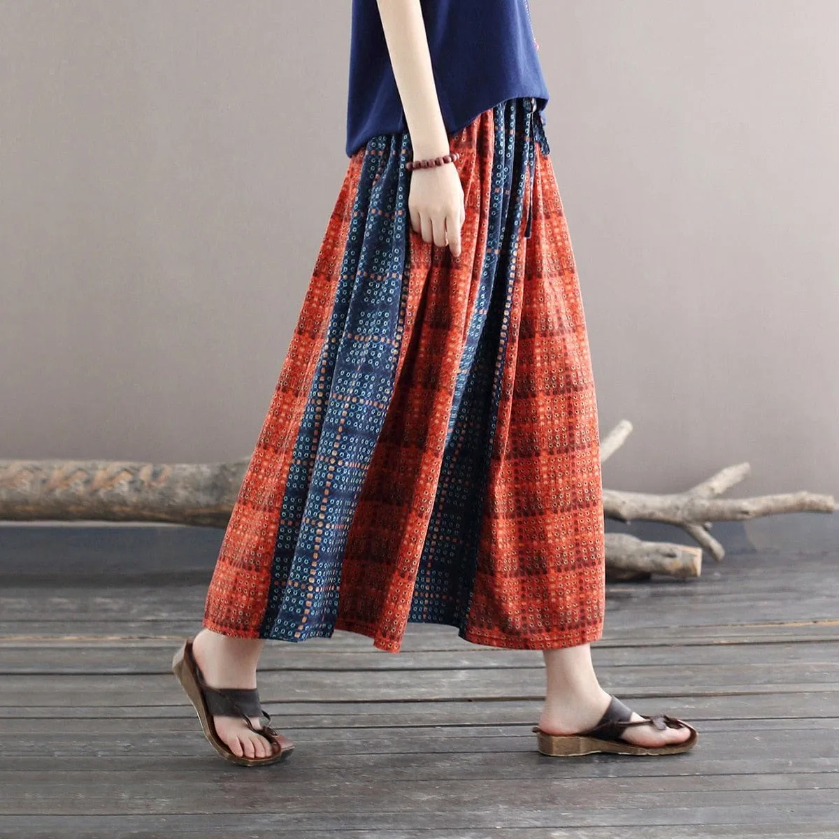 Tribal Plaid Skirt