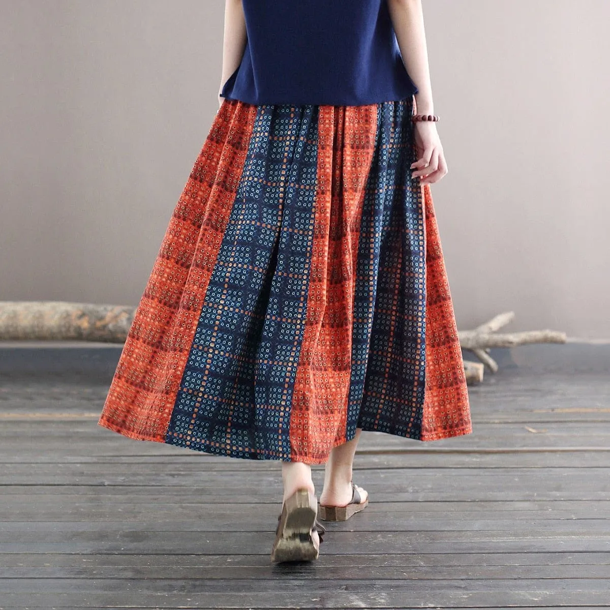 Tribal Plaid Skirt