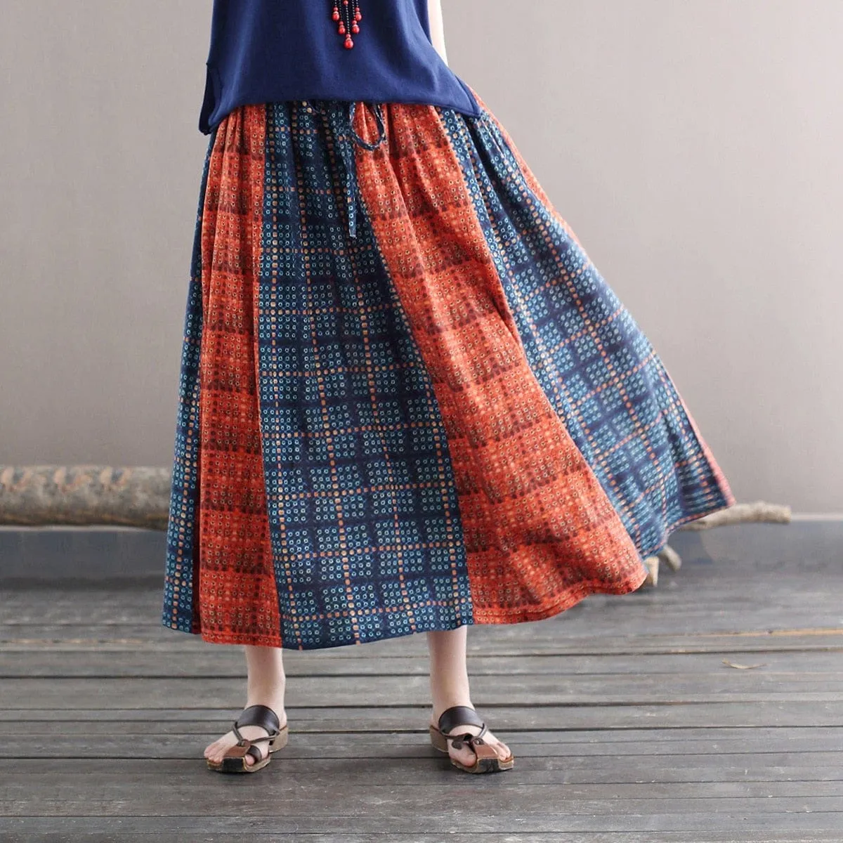 Tribal Plaid Skirt