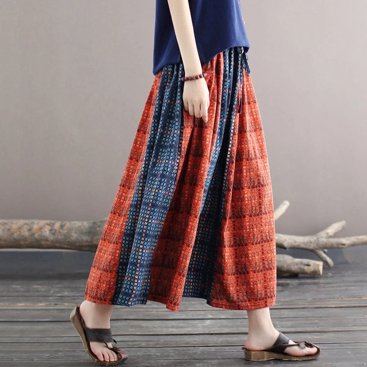 Tribal Plaid Skirt