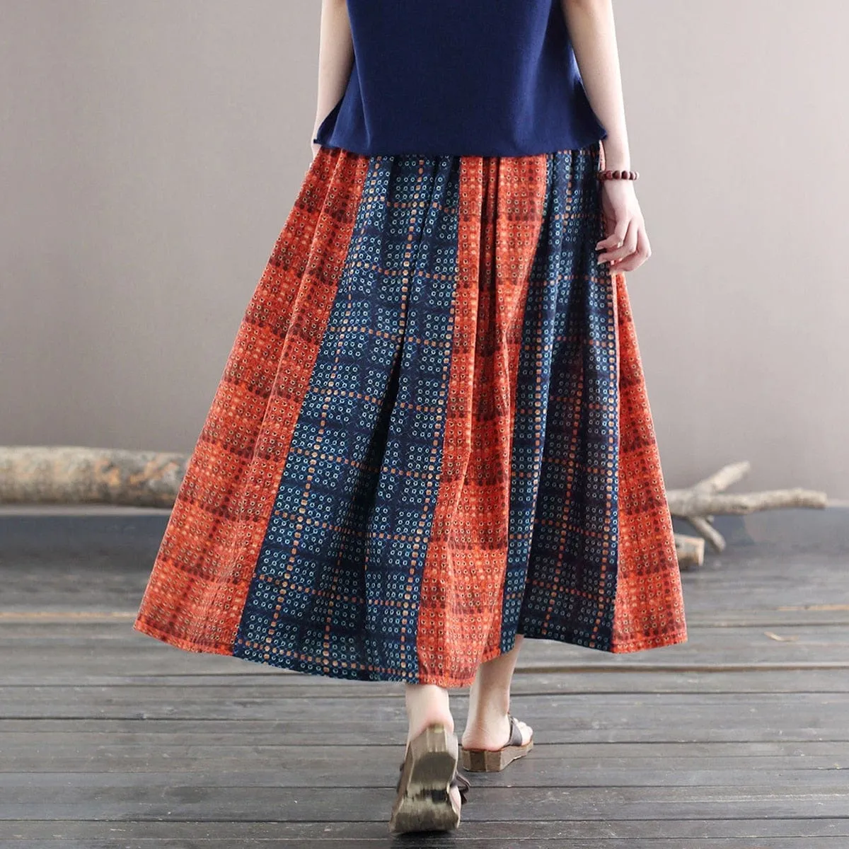 Tribal Plaid Skirt