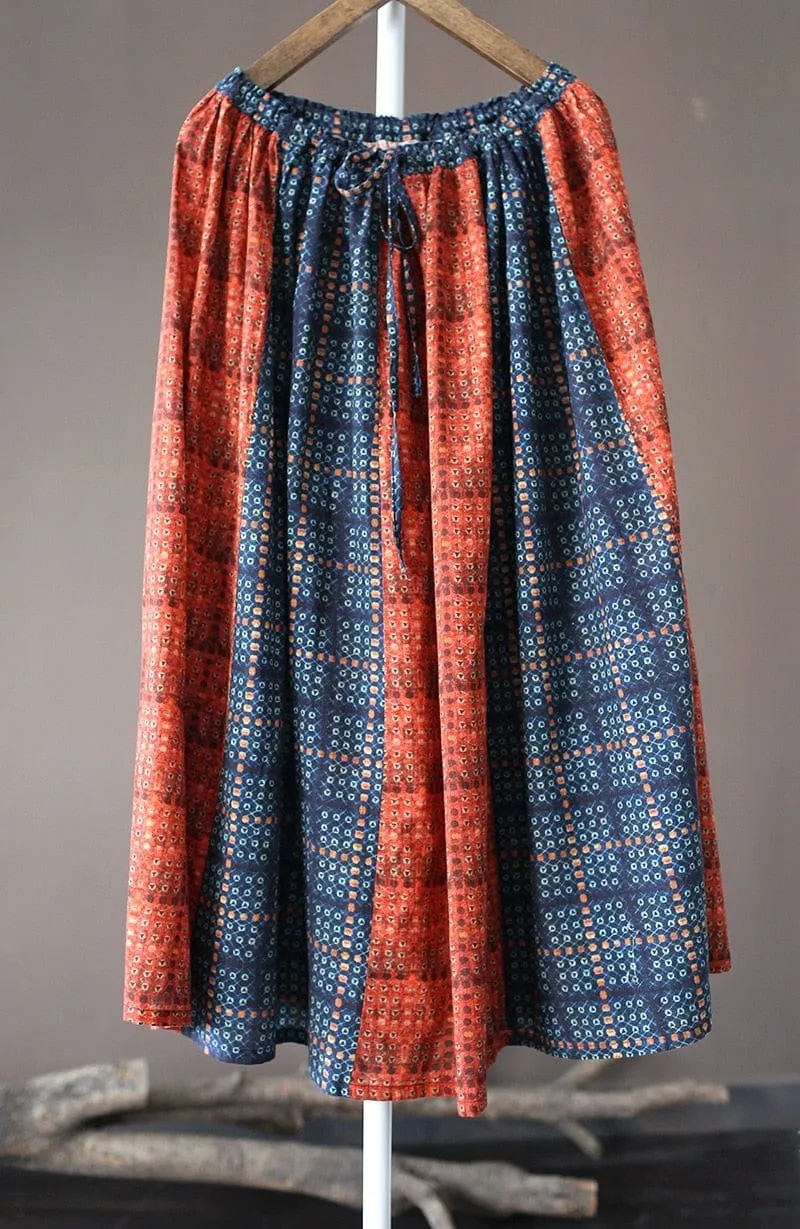 Tribal Plaid Skirt