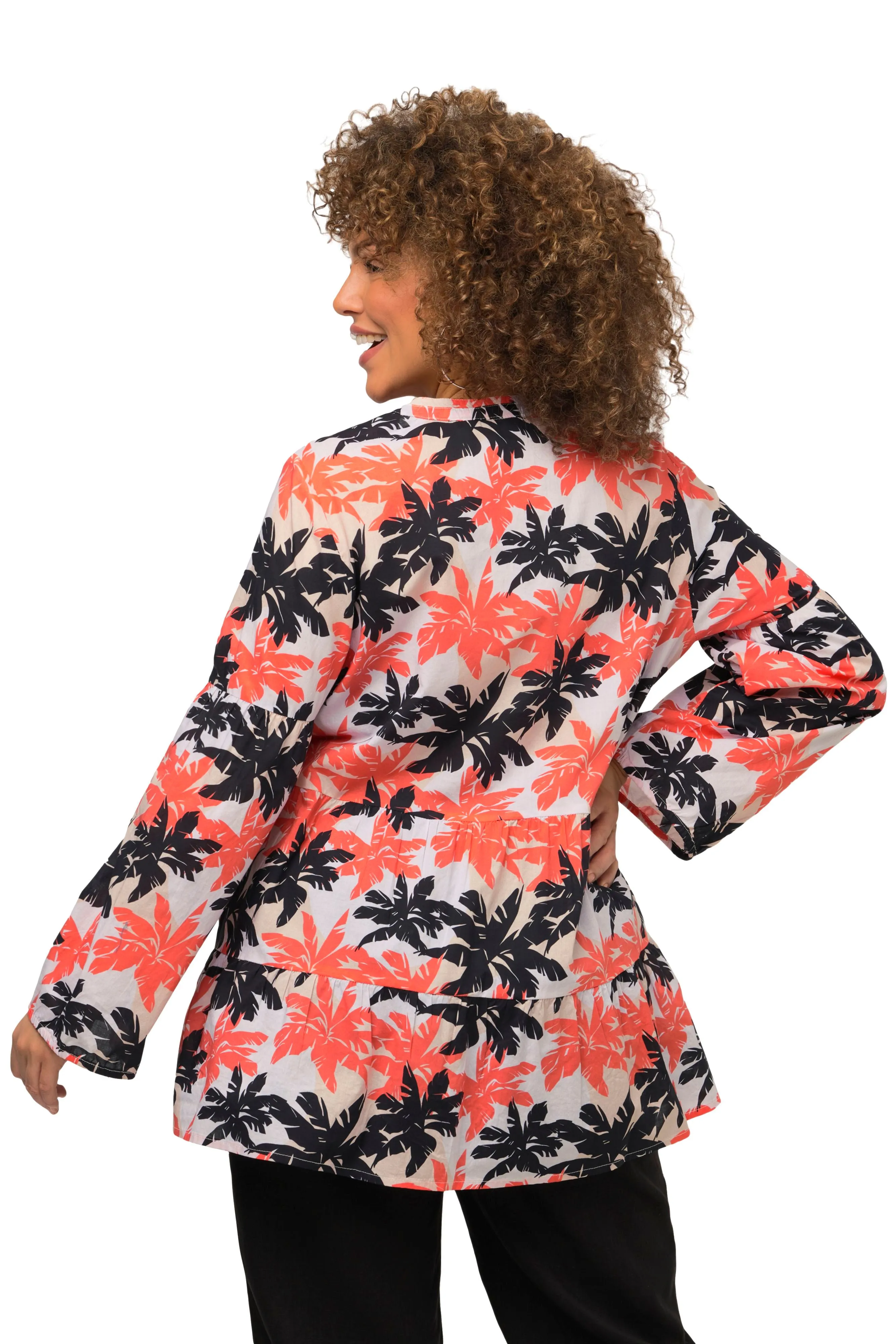 Ulla Popken Palm Tree Blouse