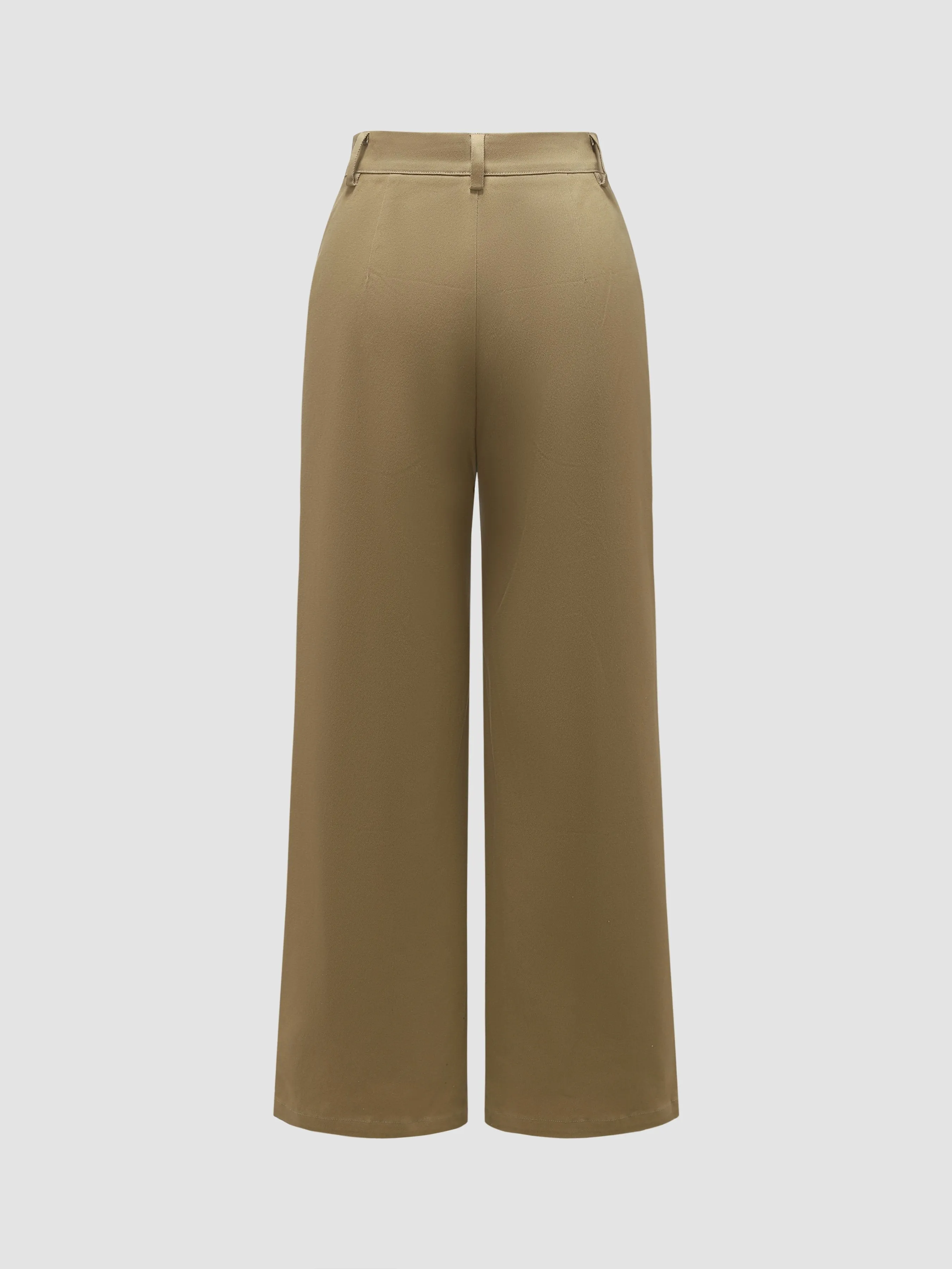 Women's High Waisted Wide Leg Twill Pants